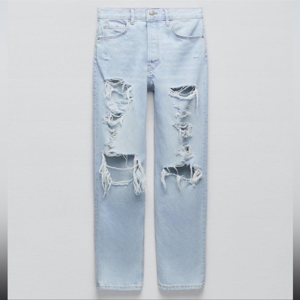 NWT ZARA RELAXED STRAIGHT JEANS